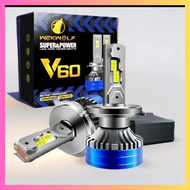 Đèn pha Led ô tô xe máy V60 Siêu sáng với 24 chip led công suất 120w có đầy đủ các chân H4 H7 H11 90