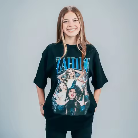 Women and Men Cotton Zahide Short Sleeve T-shirts Merch Tee Men Women Crewneck Fashion T-shirt Unise