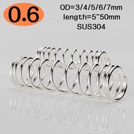 Featured d0.6mm Compression Spring SUS304 Od3-7mm Length 5-50mm J1108