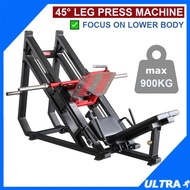 45° Leg Press Hack Squat Calf Raise Machine Plate Loaded Hamstrings Glutes Extension Weight Plate St