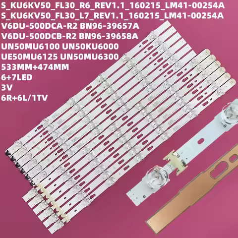 LED strip for V6DU-500DCB-R2 UE50KU6072 UE50MU6105 UE50MU6122 UN50MU6100 UE50KU7000 UN50MU6000G UN50