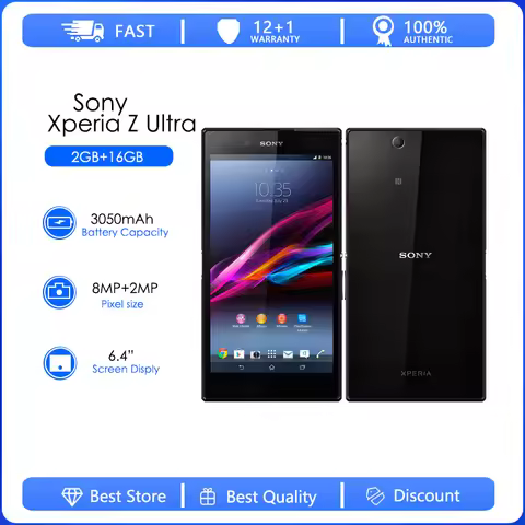 Sony Xperia Z Ultra LTE C6833 Refurbished-Original Unlocked 16GB 2GB Mobile Phone Quad-core 8MP 6.4"