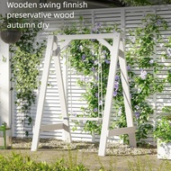 Solid Balcony Chair Wood Household Outdoor Bench Multifunctional Swing Antiseptic Wood Outdoor Chair