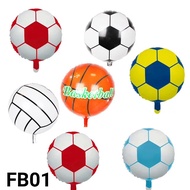 FB01 Basketball ball rugby golf football soccer foil balloon (Various Shape Foil Balloon) papaya bal