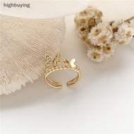HBMY 4 Pcs Bohemian Geometric Rings Sets Butterfly Knuckle Finger Ring Set For Women Fashion Jewelry