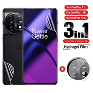 Hydrogel Film Film For OnePlus 11 11R Ace2 Ace 2 OnePlus11 1+11 5G 2023 3in1 Front Back Camera Glass Screen Protector Soft Hydraulic Film Protective Clear View Full Cover Lens