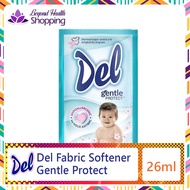 Del Fabric Softener Gentle Protect Sachet 26 Ml