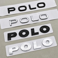 3D ABS Logo Polo Letters Badge Car Rear Trunk Emblem Sticker for Volkswagen VW Polo 4 5 6R 6C 6N 9N 