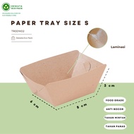 Laminated Food Paper Tray size S 8x6x5 cm TR1K2 Dinner Paper/ Tray Kentang Snack Tray/
