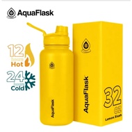 AQUAFLASK 32oz/40oz Wide Mouth with Spout Lid Vacuum Insulated Stainless Steel Drinking Water Bottle