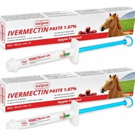 OZIPCO Ivermectin Horse Paste 1.87% | Apple Flavor – 6.08g Syringe for Equine Use Only Up to 1250 LB