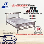 Ranjang Besi Success Furniture New Akasia Ukuran 120, 160, 180
