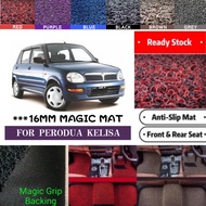 Perodua Kelisa Carpet Full Set 16MM Magic Grip Kereta Karpet Kapet Carpet Kelisa Alas Kaki Coil Nail