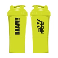 protein Shaker 2 in 1 BAAM Neon Green gym bottle 20oz