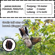 JARING BURUNG PERKUTUT KUTILANG JARING PIKAT LUBANG 2 JARI LONGGAR WARNA HITAM SIAP PAKAI