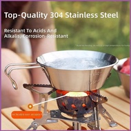 HQ5 4Pcs 304 Stainless Steel Camping Bowl Outdoor Sports Picnic Cookware and Coffee Mug for Hiking Q