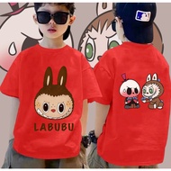 Labubu Pop Mart ผ้าคอตตอน100% แฟชั่นสําหรับผู้ชาย และผู้หญิง ไซซ์ ขนาดเด็ก 100-150cmS-5XL