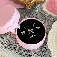 Suwann.na.shop [ราคาต่อคู่] สร้อยคอ สร้อยคอเงินแท้ ต่างหู ต่างหูเงินแท้ สร้อยข้อมือ แหวน โบว์ตุ้งติ้