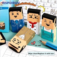 IESPOIRNC Eraser, TPR Cartoon Character Pencil Eraser, Funny Funny Bald Head Funny Eraser Stationery