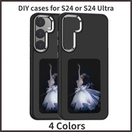 NFC Function Phone Case For Samsung Galaxy S24 Ultra DIY Cases E Ink Screen Phone Cover Cartoon Girl