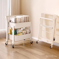 Shelf Junior High School Bag Handy Tool Bookshelf Under the Wheel Table Multi-Layer Storage with Boo
