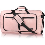 Fmeida 65L Duffle Bag with Shoes Compartment, Foldable Travel Duffel Bags for Men Women, Large Packa