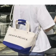 Original Single DEAN&DELUCA Canvas Bag Oblique Straddle Tote Bag Classic Tote Bag Fashionable One-sh