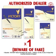 VICTORY Yellow Pad Pads Paper Papers 1 Whole 1/2 Crosswise 1/2 Lengthwise 1/4 Page MICA - 1 Pad