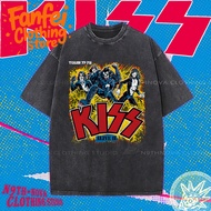 (24 Hours Delivery)Fanfei Vintage KISS Band "ALIVE TOUR '75-'76" Classic Printed Short-Sleeved T-Shi