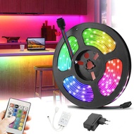 Huazu 20เมตร15เมตร10เมตร5เมตรนำแถบแสง LED แถบแสง Led SMD3528 RGB เปลี่ยนสีแสงอ่อนที่มี24ที่สำคัญควบค