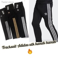 ❧☒✿【KANAK2】Tracksuit Adi das Budak Line Bawah Adidas tiga tracksuit seluar sport sukan slimfit