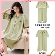 Pyjamas Dress Women Milk Silk Pajamas padded Sleepwear M-XXL