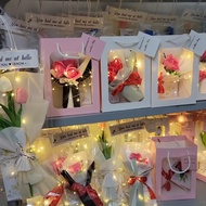 3b Premium Wax Rose Gift with LED Light - Meaningful Gift Box for Women, Lovers, Mothers, Teachers O