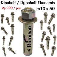 Dinabolt m10 x 50 (panjang +- 5 cm) Ekonomis