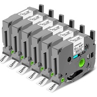 12mm 0.47 Pita Putih Berlapis Gantikan untuk Pita Pembuat Label Brother TZe-231 Serasi dengan P-Touc