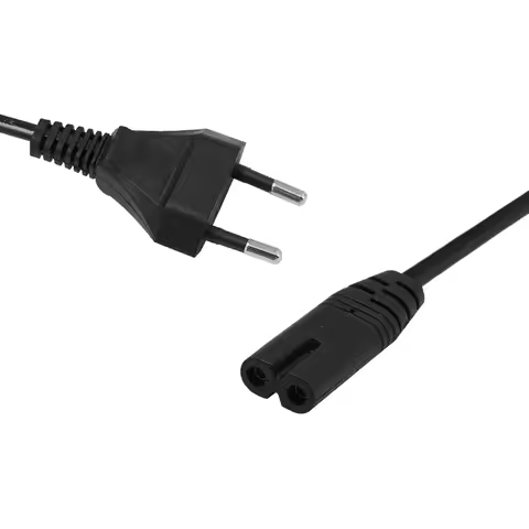 Power Extension Cable 2Pin 2m EU Notebook AC Cable IEC C7 Power Plug For Radio Speaker TCL Apple LG 