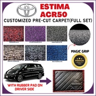 TOYOTA ESTIMA ACR50 CUSTOMIZED 16MM CAR CARPET COIL MAT FLOOR MAT PREMIUM QUALITY MAGIC GRIP KARPET