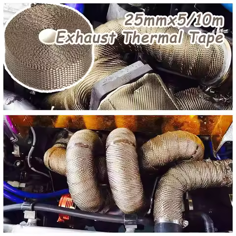 5m Roll Fiberglass Heat Shield Motorcycle Fiberglass Heat Shield Tape Exhaust Thermal Tape High temp