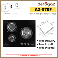 Aerogaz AZ-370F Tempered Glass Hob 60cm with Safety Valve  (Include Install and Disposal)