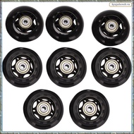 8 Pack Inline Skate Wheels, Indoor/Outdoor Roller Skate Wheels, Replacement Wheels with Bearing 64mm