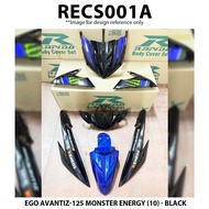 Cover Set Rapido EGO Avantiz 125 Monster Energy (10) Black Accessories Motor Coverset Hitam Avantiz Ego