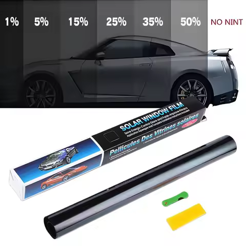 1 Roll Car Window Tint Film 50cmX3m Car UV Protector Foils 1/5/15/25/35/50 Percent Black Car Window 