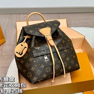 l+ old flower backpack genuine leather lightweight versatile backpack size 23 2