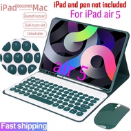 ✿Keyboard case For iPad air 5 10.9 2022 Wireless Bluetooth Keyboard Mouse Cover casing Cases