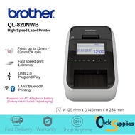 BROTHER QL-820NWB High Speed Label Printer for Event Tags Product Price Display Food Packaing Info W