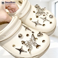 Huaihao Vintage Butterfly Detachable Shoe Charm Set - Creative Jewelry for Canvas Board Shoes J8X4
