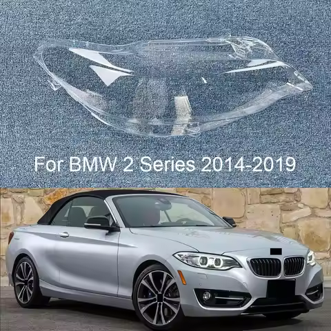 For BMW F22 F23 2 Series 2014-2019 Car Headlight Lens Cover head light lamp Transparent Lampshade Sh