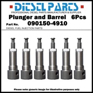6Pcs Plunger 4910 Plunger and Barrel Assembly 090150-4910 ME728903 MITSUBISHI Fuso 6D14