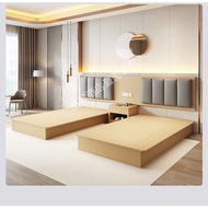 ✟№Hotel furniture standard room full set hotel bed single room homestay apartment single double bed 