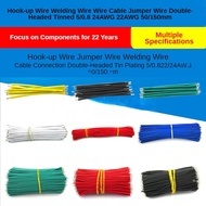 100pcs Wire, Jumper, Welding Wire, Electronic Connecting Wire, Double-end Tinned 5/0.8 22/24AWG 50/1